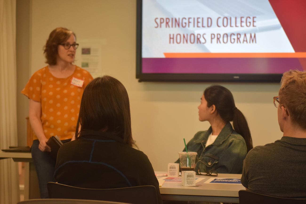 The Springfield College Honors Program has a full schedule of events planned for the 2020 fall semester. Led by Honors Program Director Rebecca Lartigue, the Honors Program begins its second year and includes learning about many subjects, learning beyond the classroom, and encourages students to take responsibility for their learning.