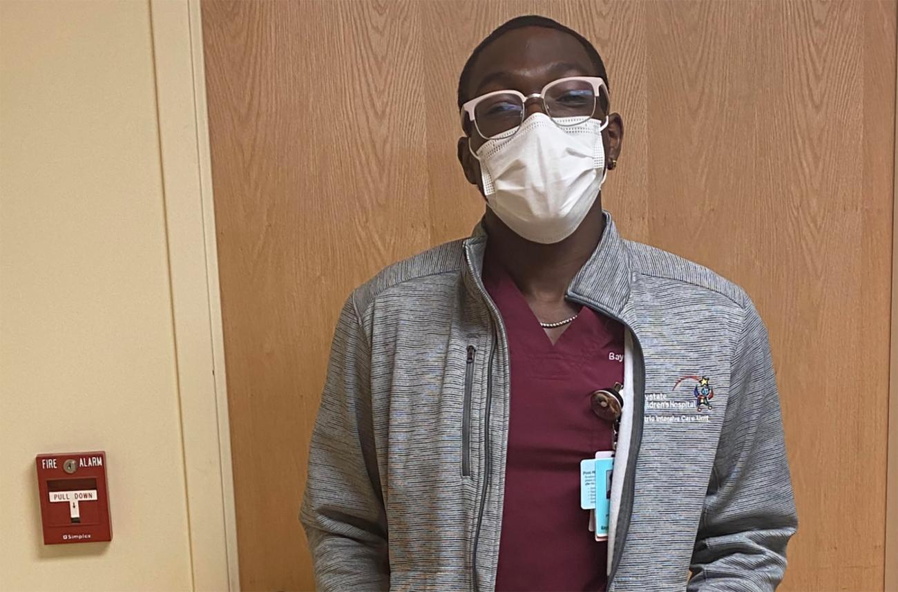 Springfield College Senior Suraji Omoru was recently recognized as one of 26 students and Baystate Health alumni who earned scholarship awards from the Baystate Springfield Educational Partnership (BSEP).