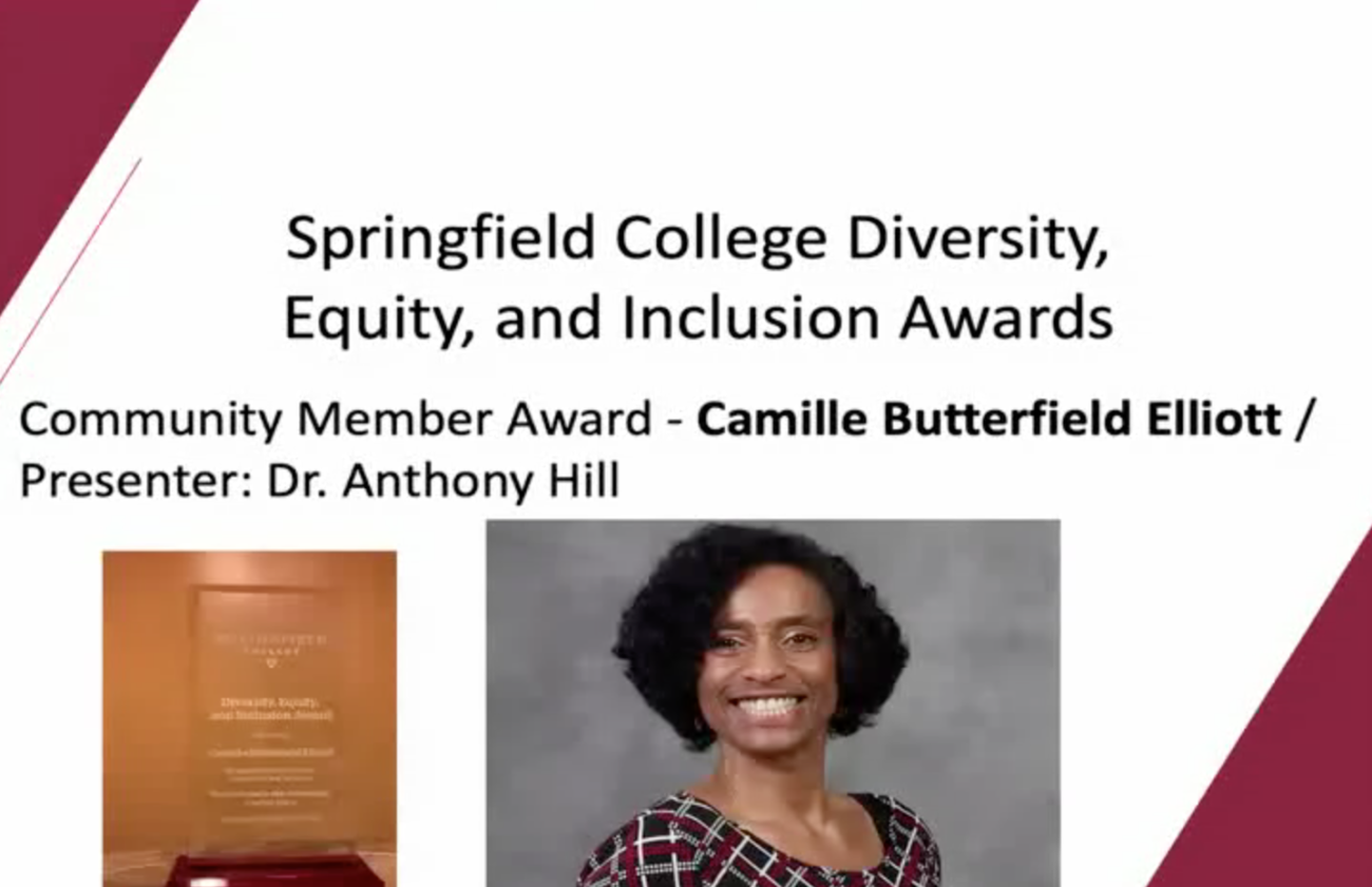Community Member Award - Camille Butterfield Elliott / Presenter: Dr. Anthony Hill