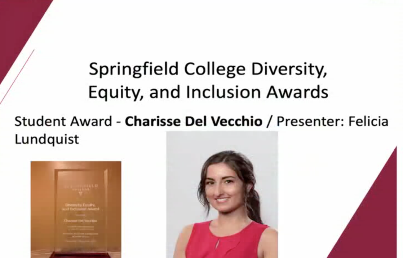 Student Award - Charisse Del Vecchio / Presenter: Felicia Lundquist