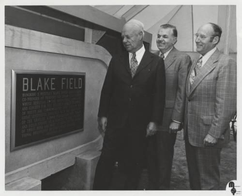 In September of 1973, Pres was a major contributor towards the College's Physical Education (PE) Complex, which included the naming of Blake Field.