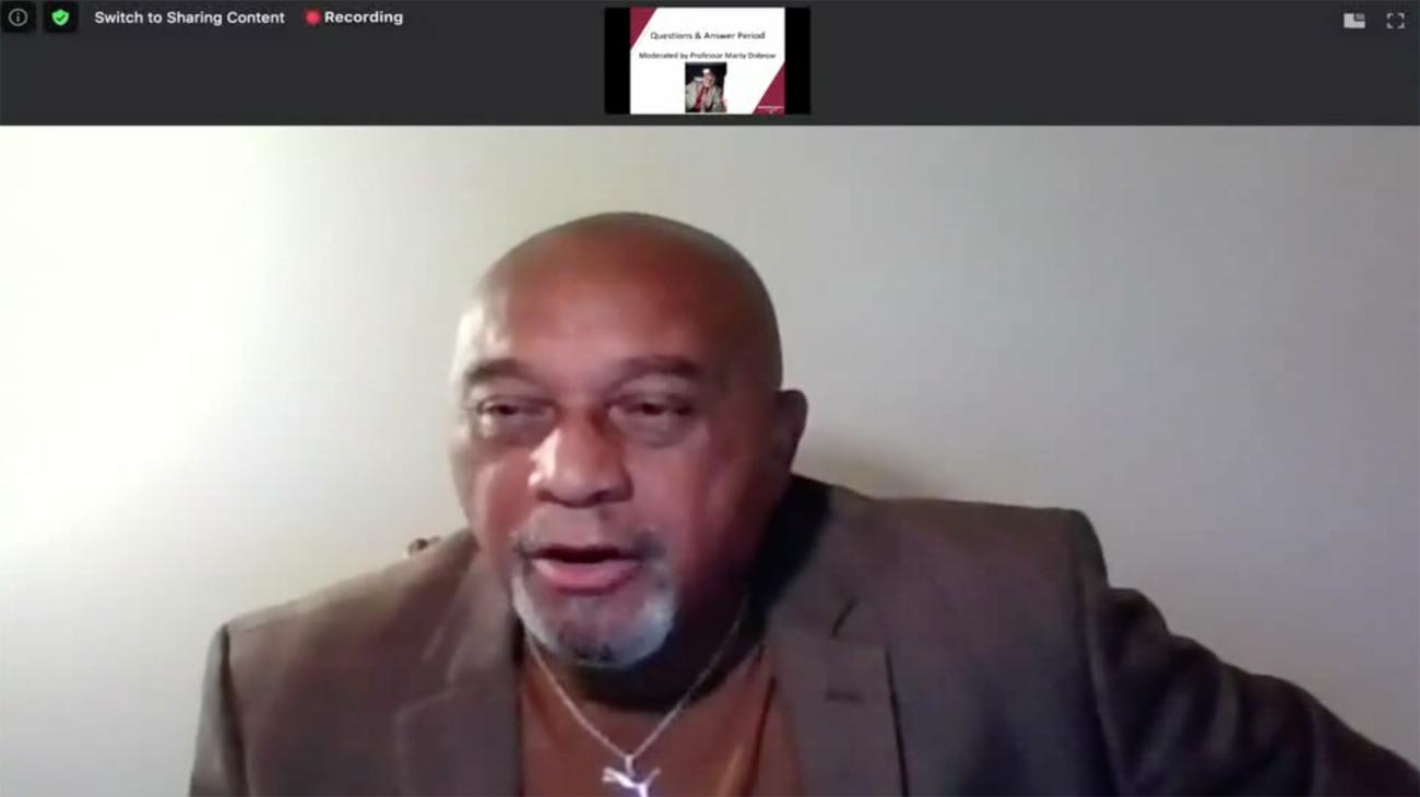 Springfield College welcomed Olympic gold-medalist, coach, educator, and social justice activist Tommie Smith as the keynote speaker at the eighth annual Martin Luther King Jr. Lecture on Thursday, Feb. 18, 2021.