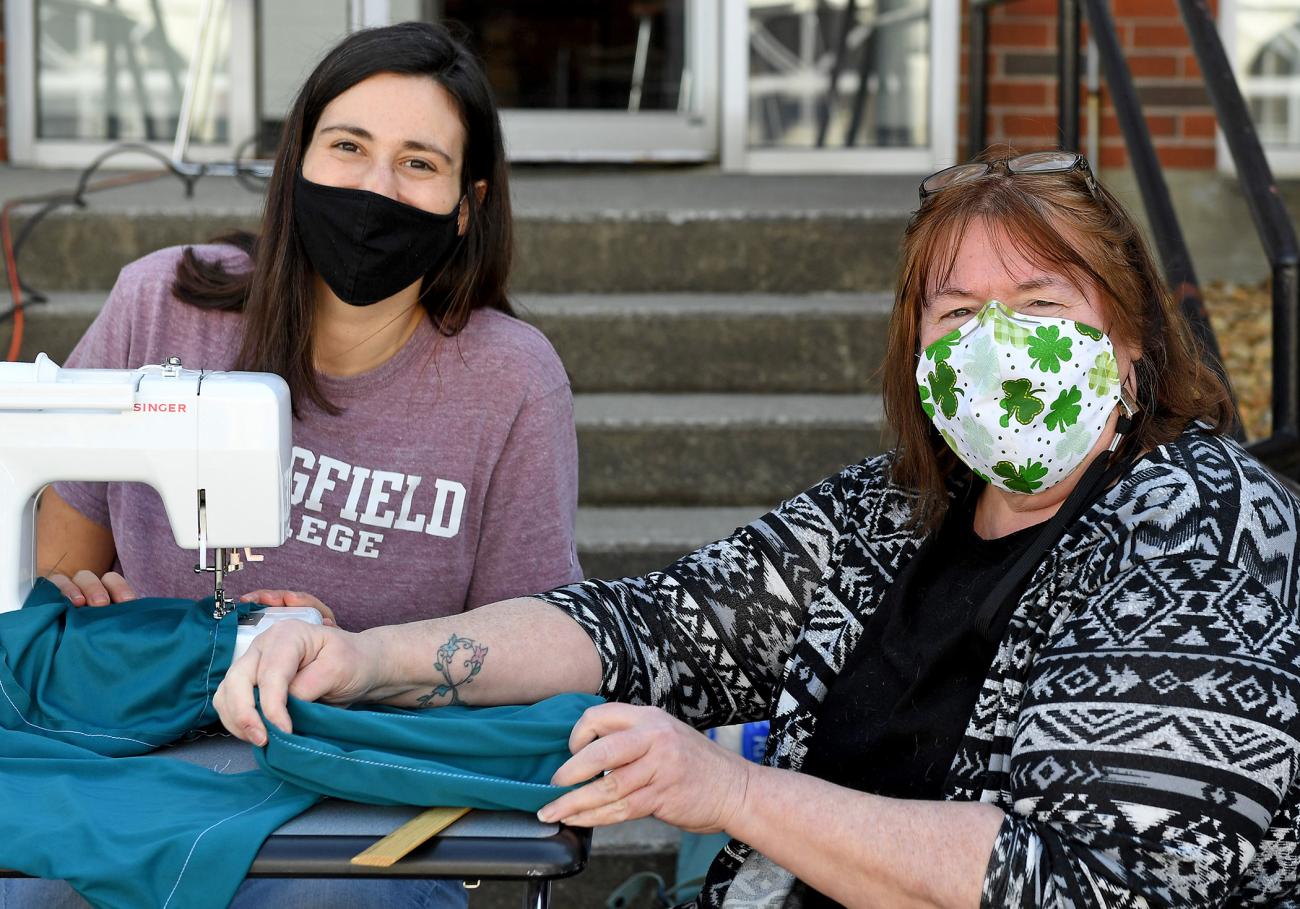 Springfield College Occupational Therapy senior Kait Bonsignore and Occupational Therapy Chair Lori Vaughn are assisting local youth by helping transform the space on the third floor of the Springfield College Center for Leadership and Civic Engagement and turning it into a "Spirit Space," which is a sensory friendly space for youth.