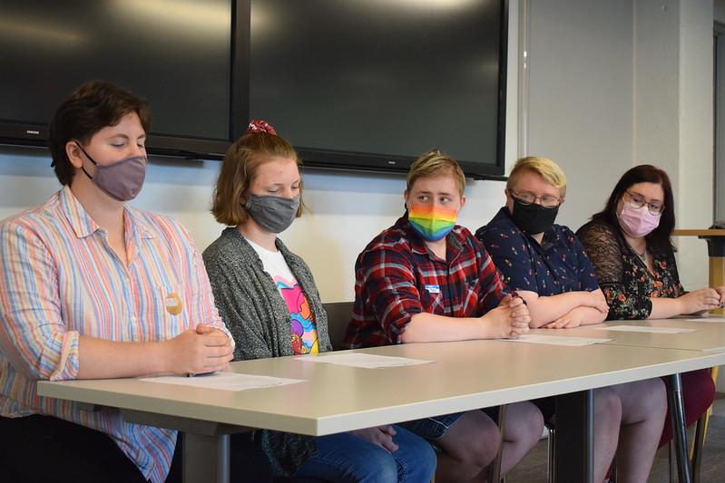 The purpose of this panel-style program was to hear directly from LGBTQ+ student leaders on campus.