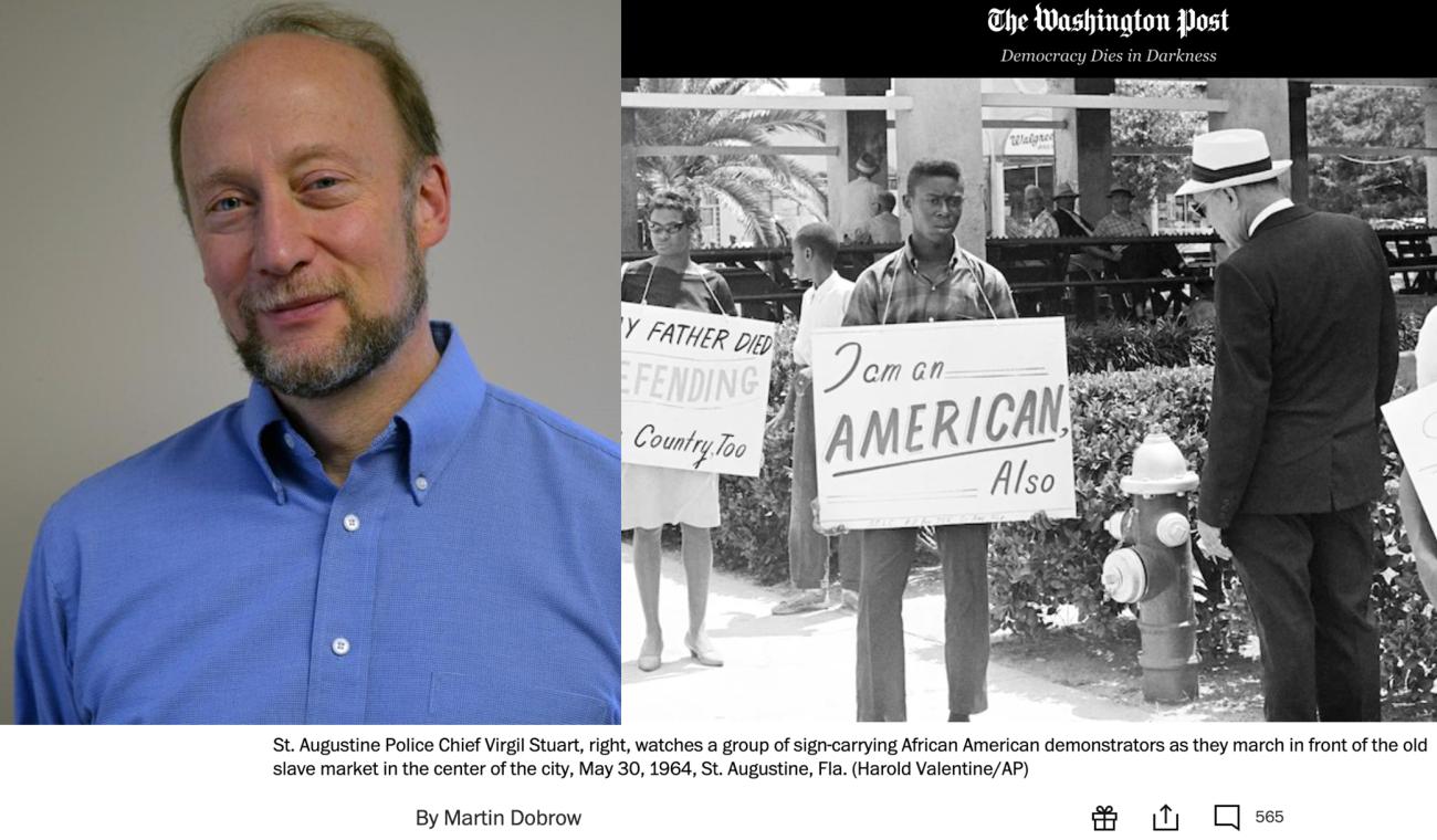 Springfield College Communications/Sports Journalism Professor Marty Dobrow was once again published in the Washington Post for his exceptional feature writing focused on topics of issues of civil rights and social justice.