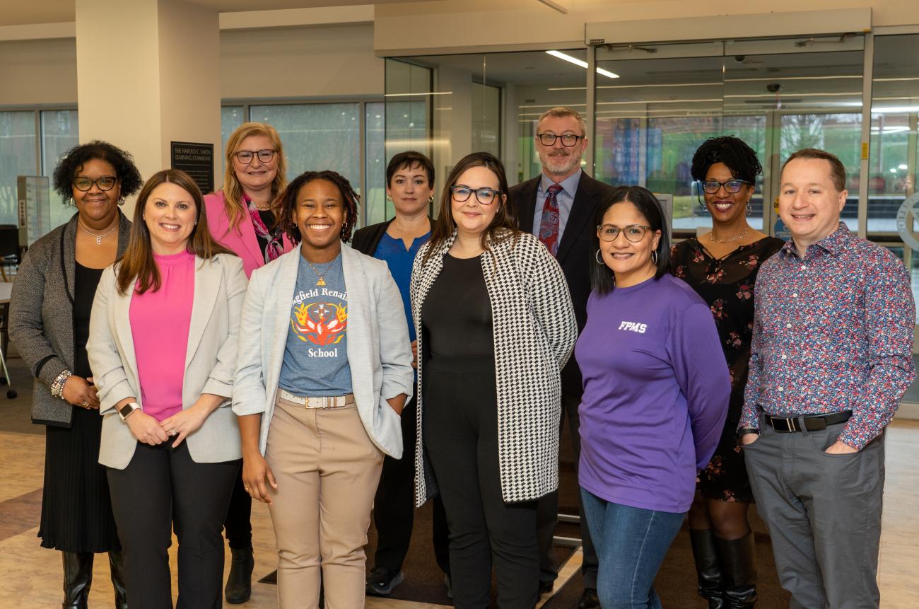 Group photo of members of School Counseling and Springfield Public Schools and Holyoke Public Schools