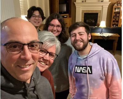 Kevin Norman '90 and family with Sebastian Martin '22
