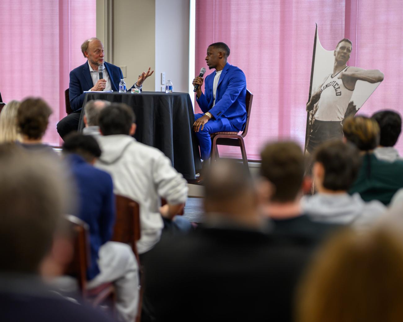 This year’s symposium was moderated by Springfield College COSJ faculty member Marty Dobrow, and it was a phone call that Rhim had with Dobrow that reinforced just how important the New York Times fellowship was for Rhim’s career.