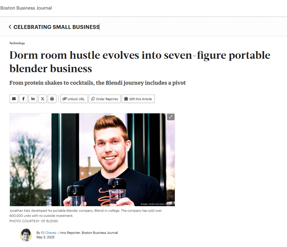 Jon Katz '19 in Boston Business Journal.