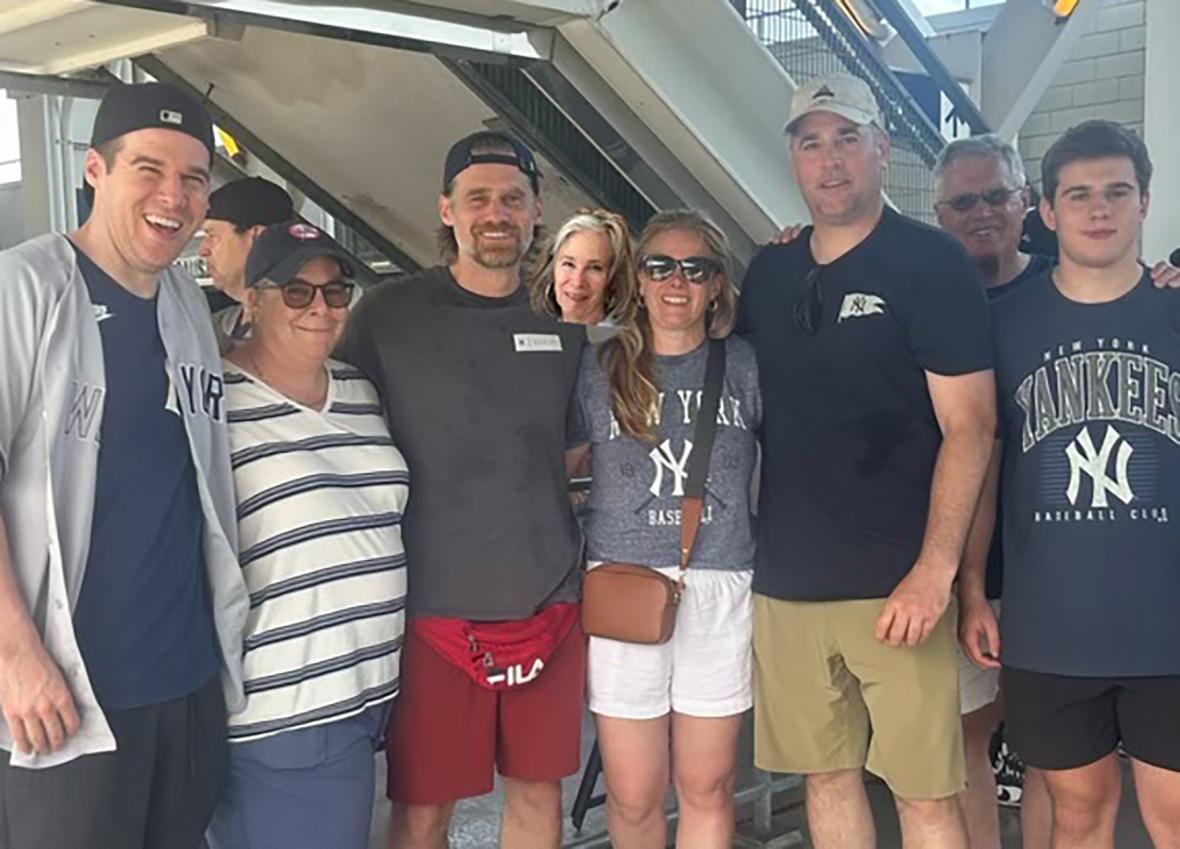 alumni at yankees game.