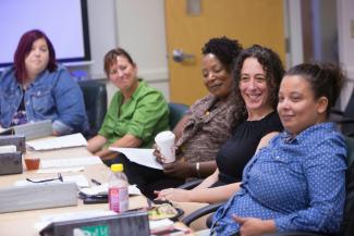 Social Work students sit in a classroom