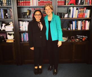 Springfield College sociology major and Springfield, Mass. native Nydia Hernandez is gaining a valuable engaged education experience interning at Massachusetts Senator Elizabeth Warren’s office this summer.