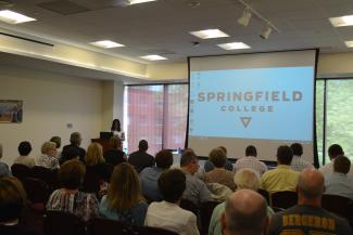 Springfield College, in collaboration with New England Business Associates, recently celebrated the graduation of the first cohort of interns participating in the community’s Project SEARCH program at Springfield College.