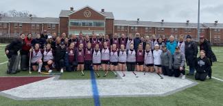 Field Hockey alumni at Stagg Field.