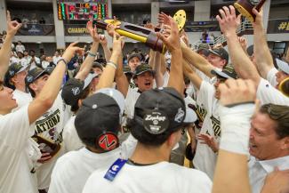 Springfield College Men’s Volleyball wins the NCAA Division III National Championship with a 3-0 victory over Carthage College at Blake Arena on Saturday, April 25, 2026. 