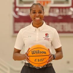 Nicole Ambrose holding basketball