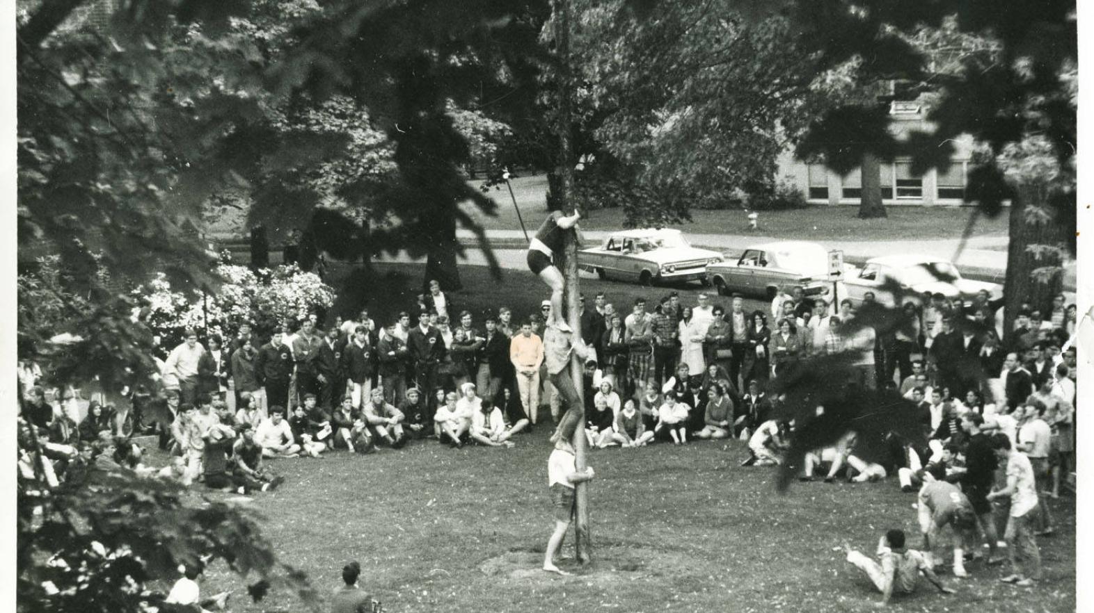 Greased Pole Climb during Sti-Yu-Ka