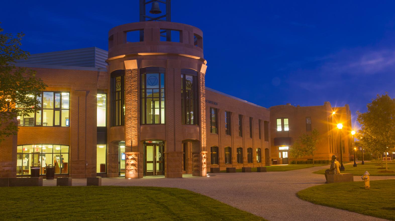 Flynn Campus Union at night