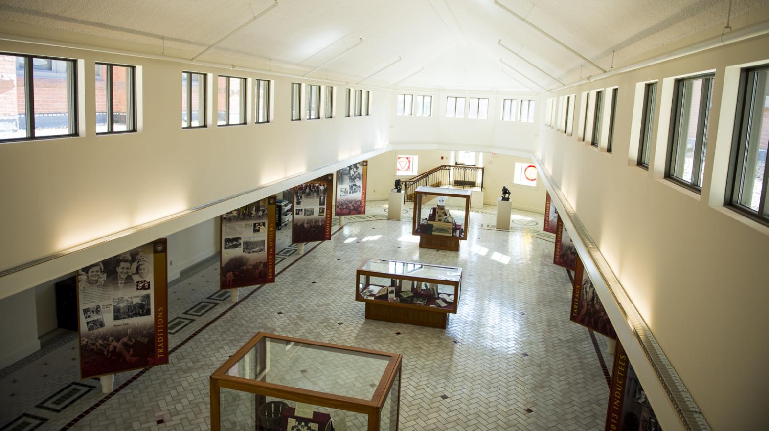 An overhead view of the Springfield College Museum