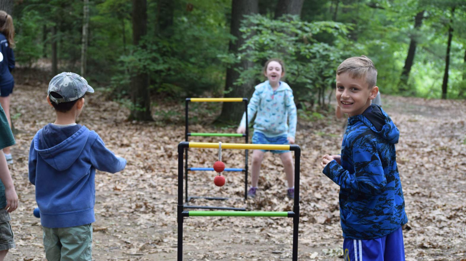 Campers play ladder ball