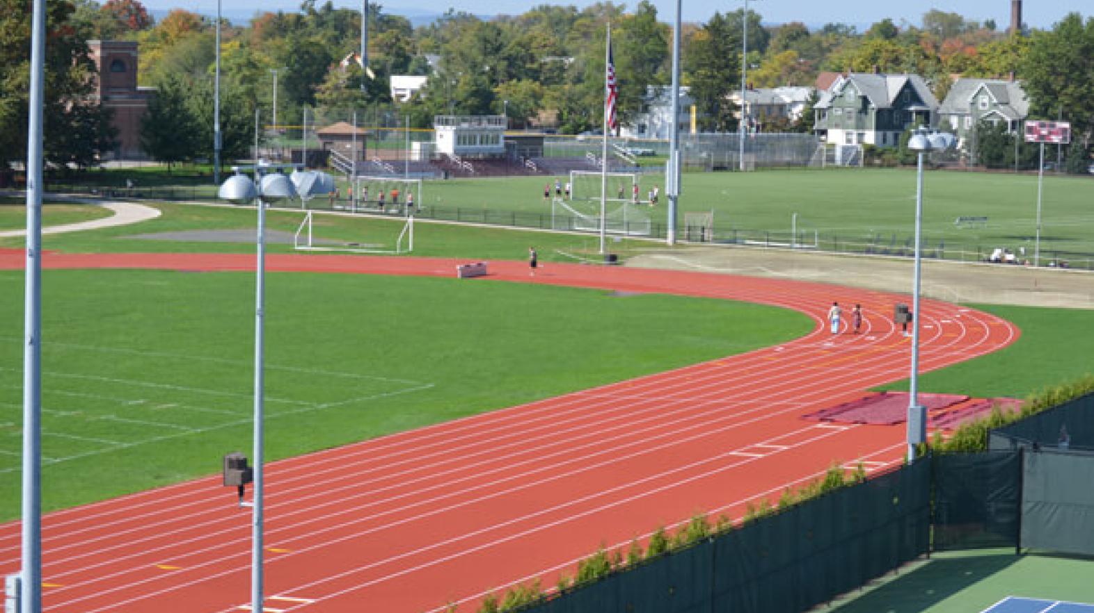 Aerial view of Blake Track. 