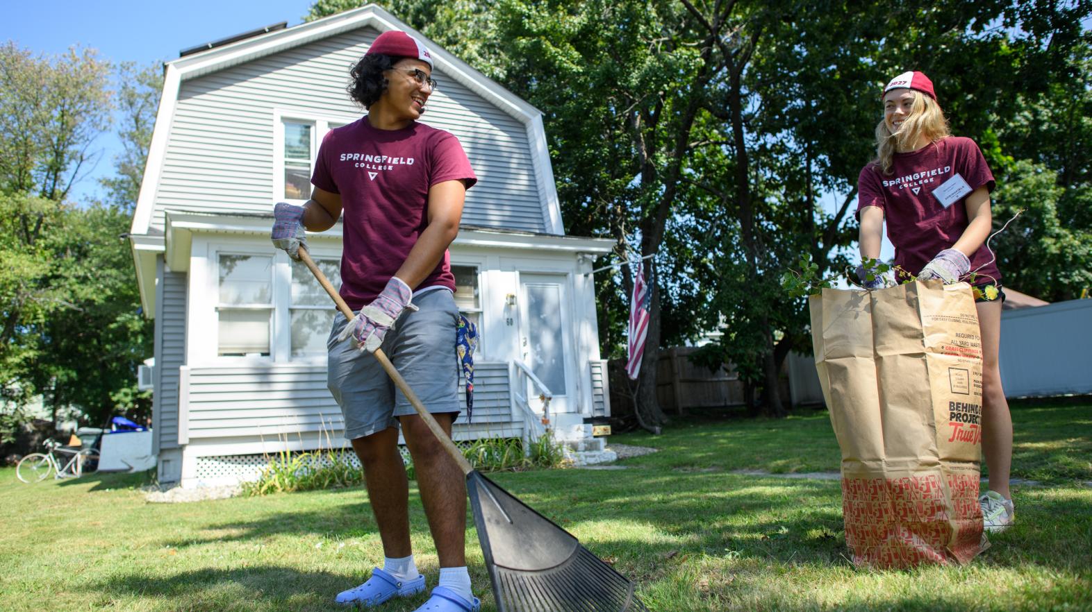 The Class of 2027 demonstrates their commitment to the Springfield College mission of providing leadership and service to others while taking part in Humanics in Action on Saturday, September 2, 2023 as part of New Student Orientation. Groups assisted members of the Springfield community in a variety of service projects throughout the city.