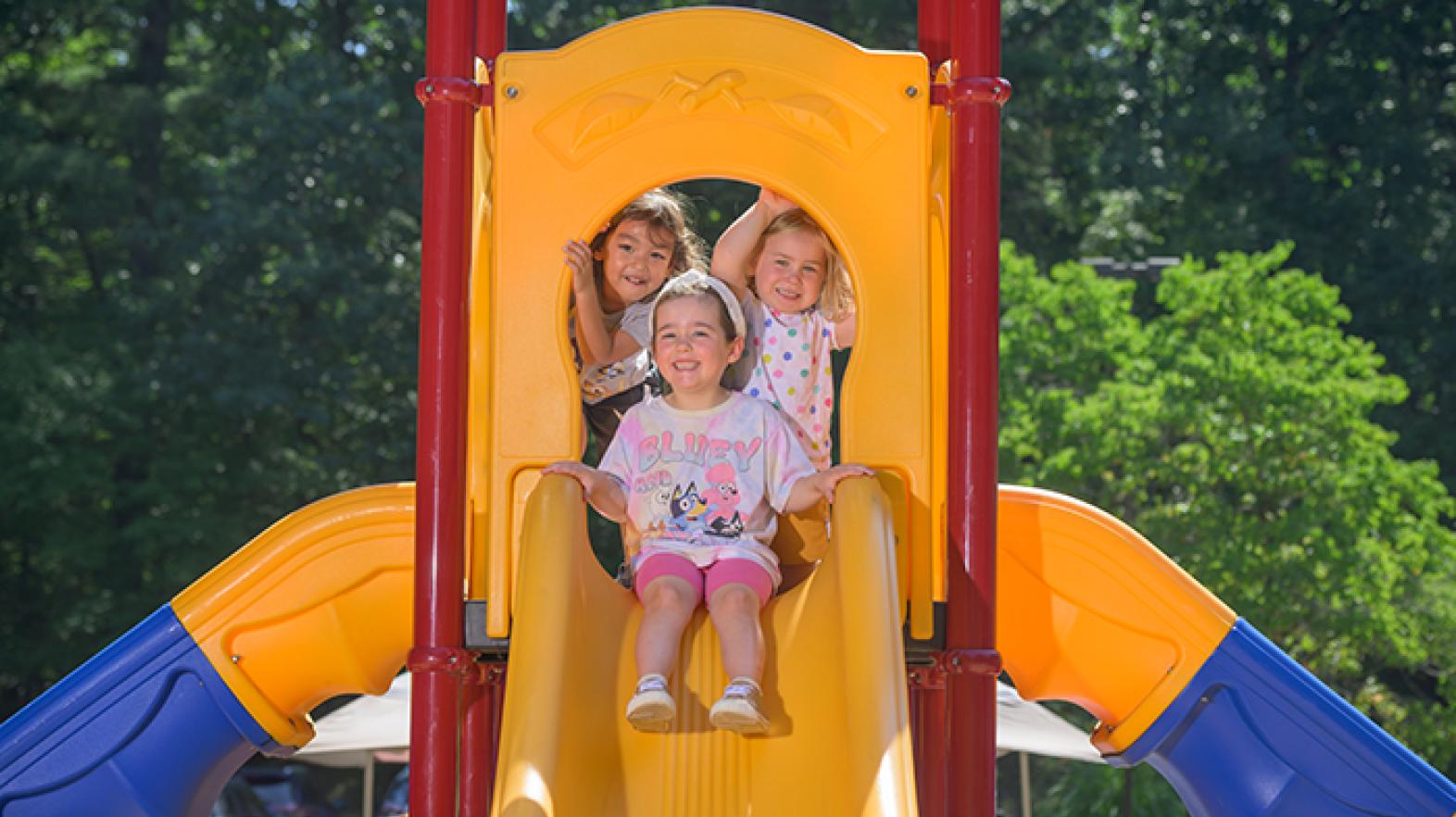 Children on slide