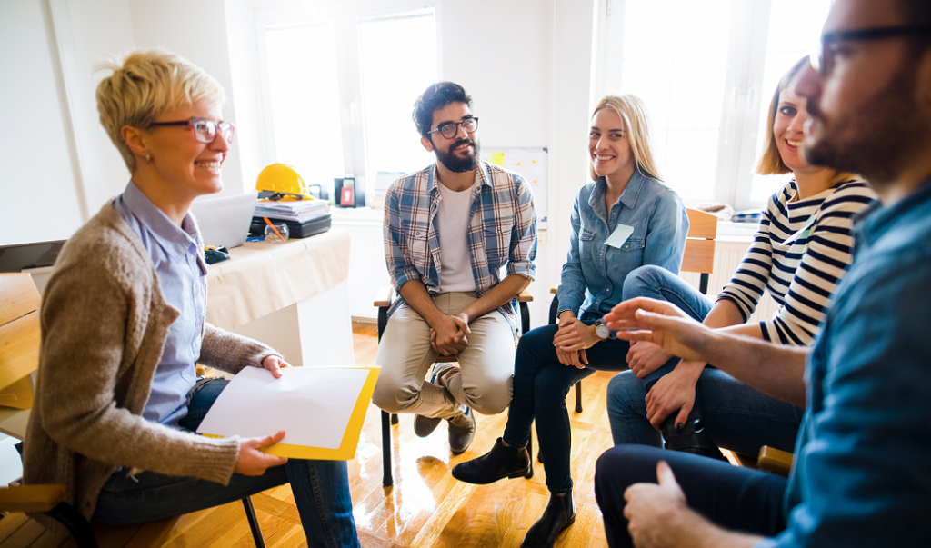 Adults in a Group Session