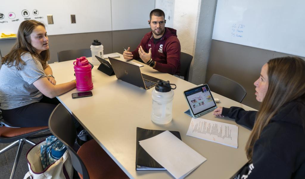 Students study in the Learning Commons