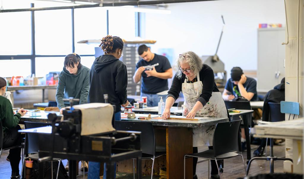 Printmaking Studio on the Visual and Performing Arts (VAPA) floor inside Blake Hall at Blake Hall on Thursday, October 31, 2024