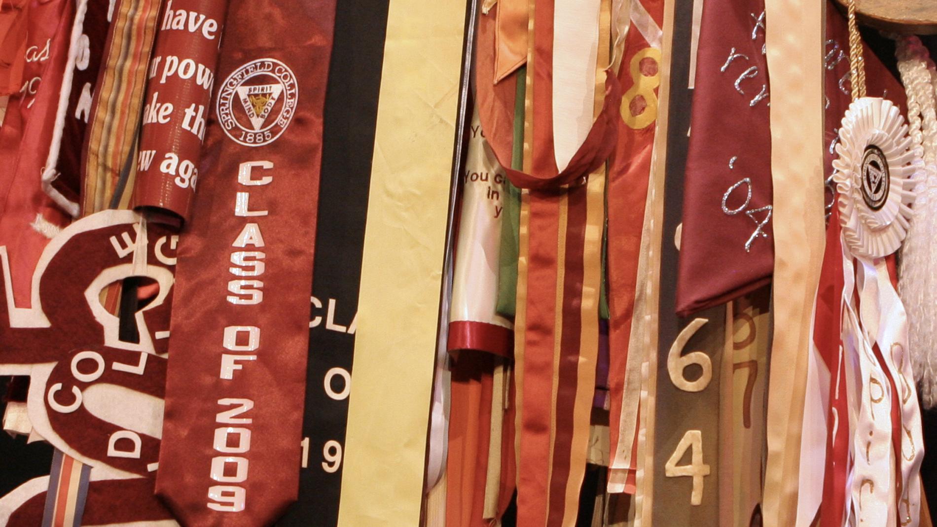 Banners on display as part of the stepping up day ceremony