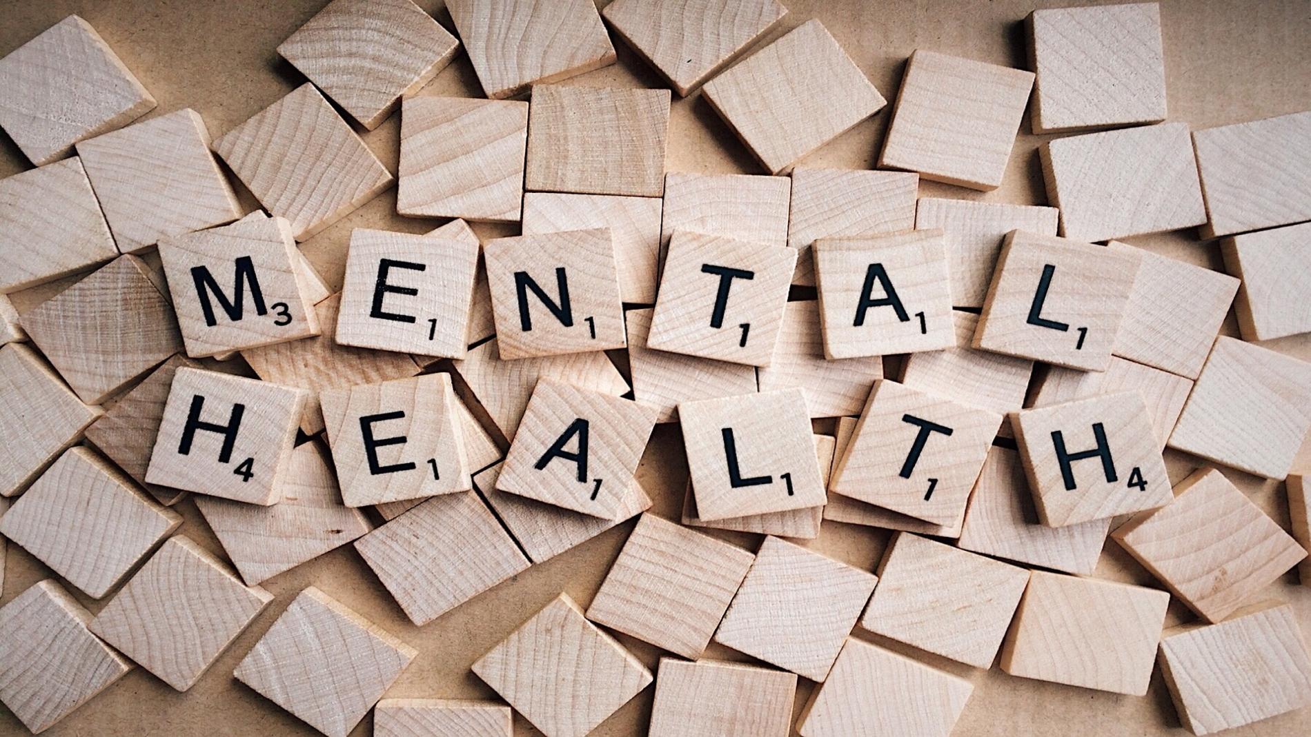 mental health in scrabble letters