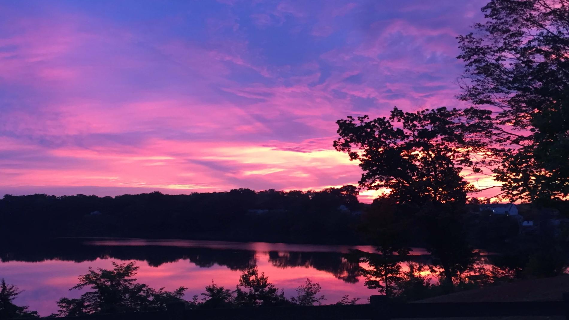 Sunrise over Lake Massasoit