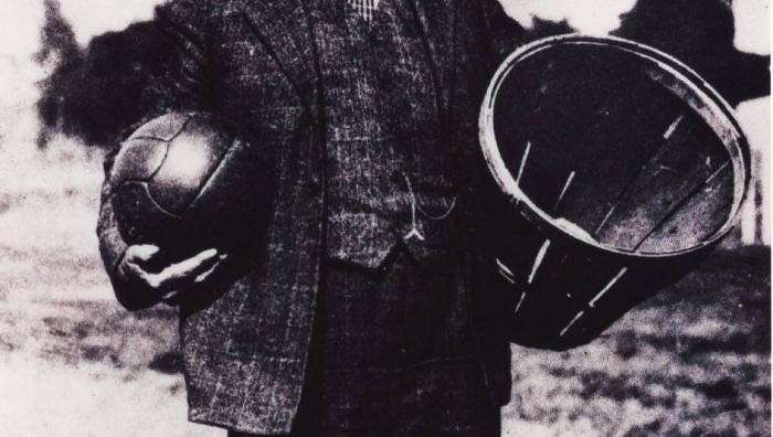 Photo of basketball inventor and Springfield College alumnus James Naismith