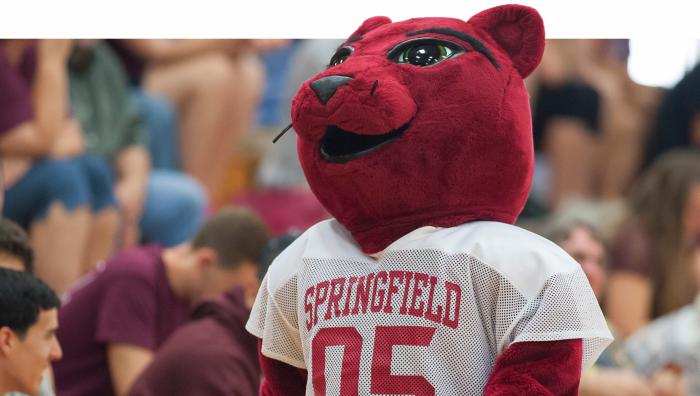 Springfield College mascot, Spirit the Majestic Lion