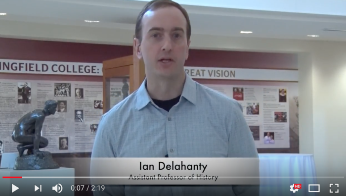 Springfield College Assistant Professor of History Ian Delahanty’s HIST 201: “Making History Public” class undertook an investigation during the 2017 fall semester of Springfield College’s and the YMCA’s involvement in World War I. 