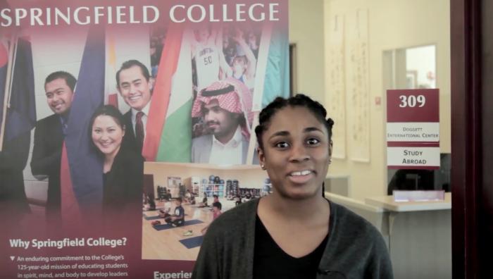 Maame-Dufie from Ghana speaks about her studies at Springfield College